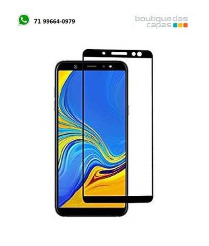 Película de gel 5d preta Samsung A7 2018 proteção total da tela!
