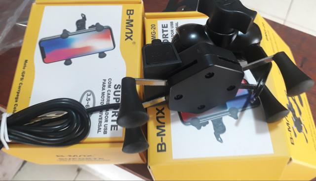 Suporte Celular moto carregador