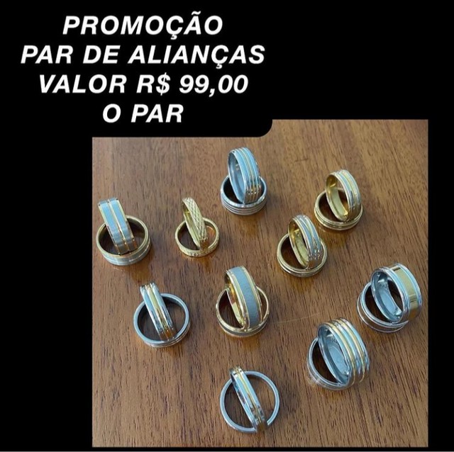 Par de Alianças de Aço  - Foto 4