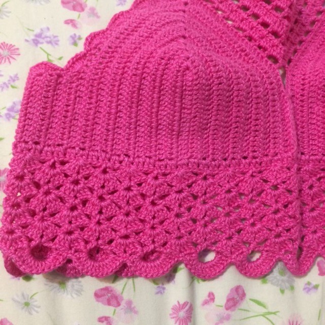 Top cropped pink crochê novo - Foto 2