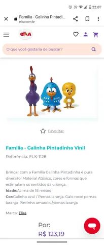 Família Galinha Pintadinha Vinil Elka - 1128