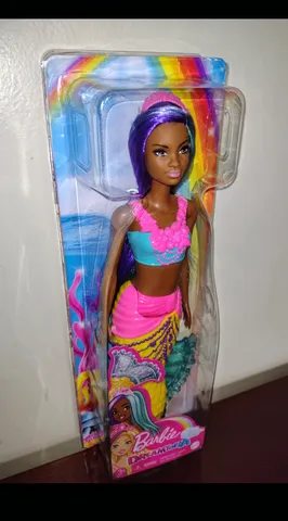 Boneca Barbie Fashionista 32cm De Bolsa E Cabelo Azul Mattel
