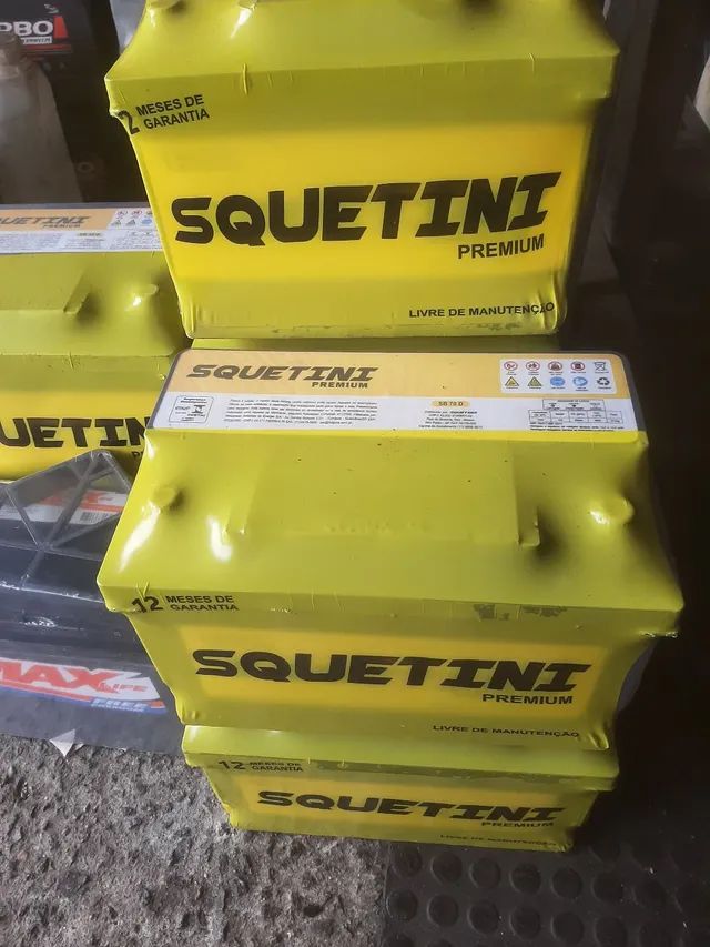 Bateria de 40 amperes Squetini Selada com Inmetro e 1 ano de Garantia Ford fiesta