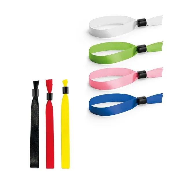 Pulseiras de cetim personalizada com pino lacre para eventos identificação kit com 100 pçs - Foto 3