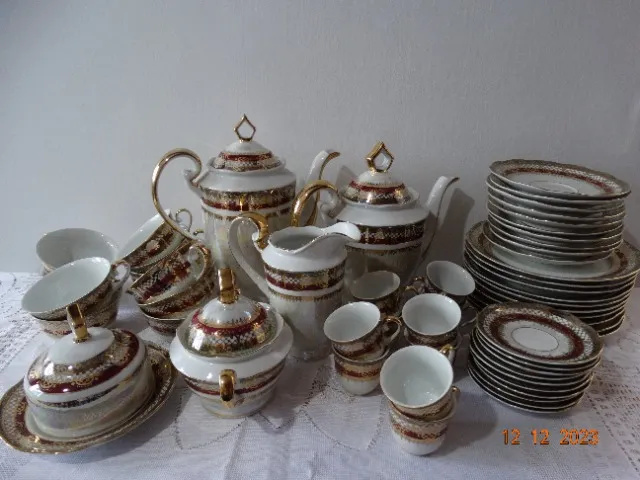 Coisas Vintage - Maravilhoso , jogo de chá KPM Polonês, 41