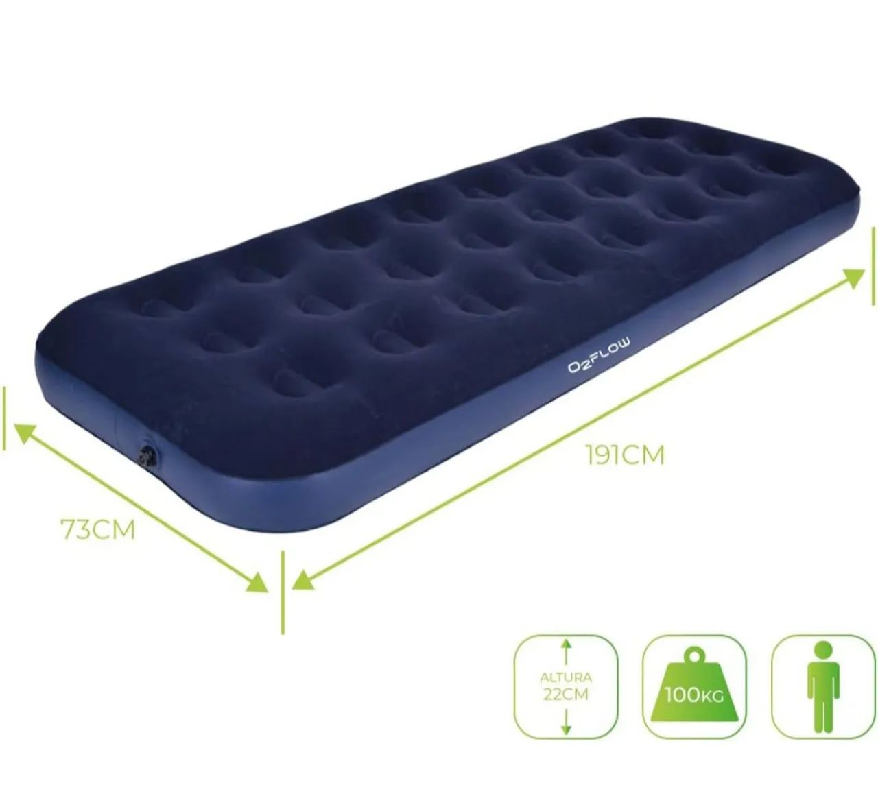 Colchão Inflável e bomba de ar Double Quick III S - Foto 2