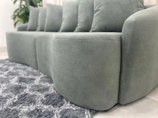 Sofá Orgânico 2.20m Almofadas Decorativas e Molas Bonnel l75 - Foto 4