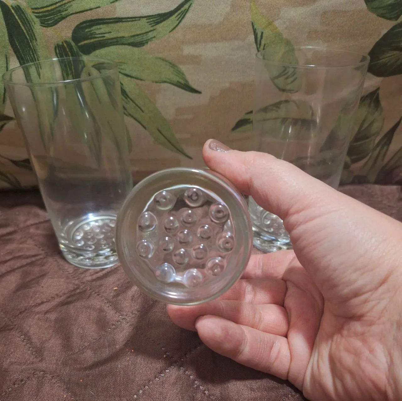 3 copos antigos de cristal  - Foto 3