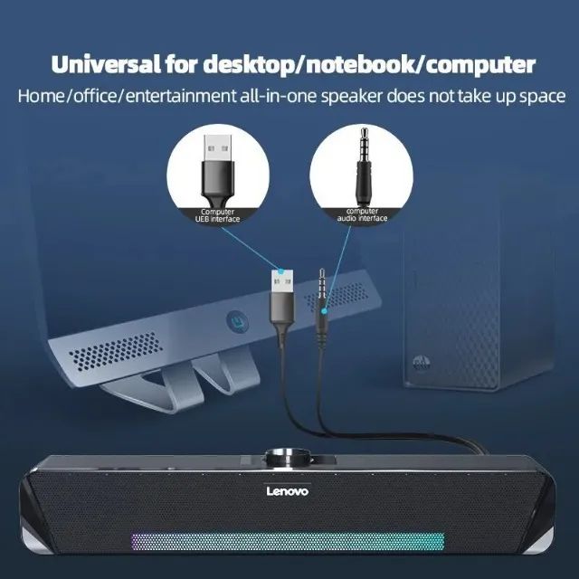 Soundbar Lenovo TS33 TVs e Desktop - Foto 3