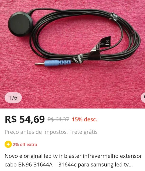 Extensor de sinal infravermelho samsung