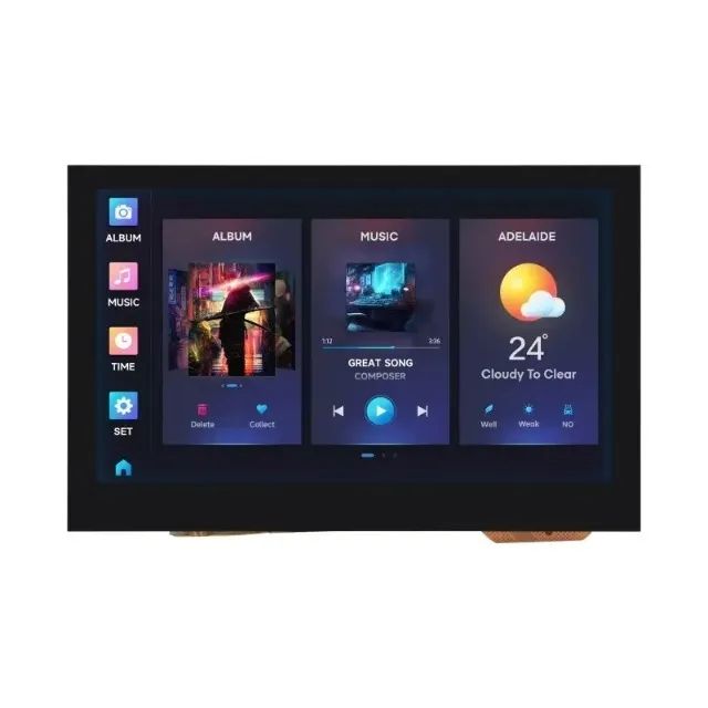 Placa de Desenvolvimento ESP32-S3 Touch Screen 4.3", Processador Dual-Core, Suporta WiFi