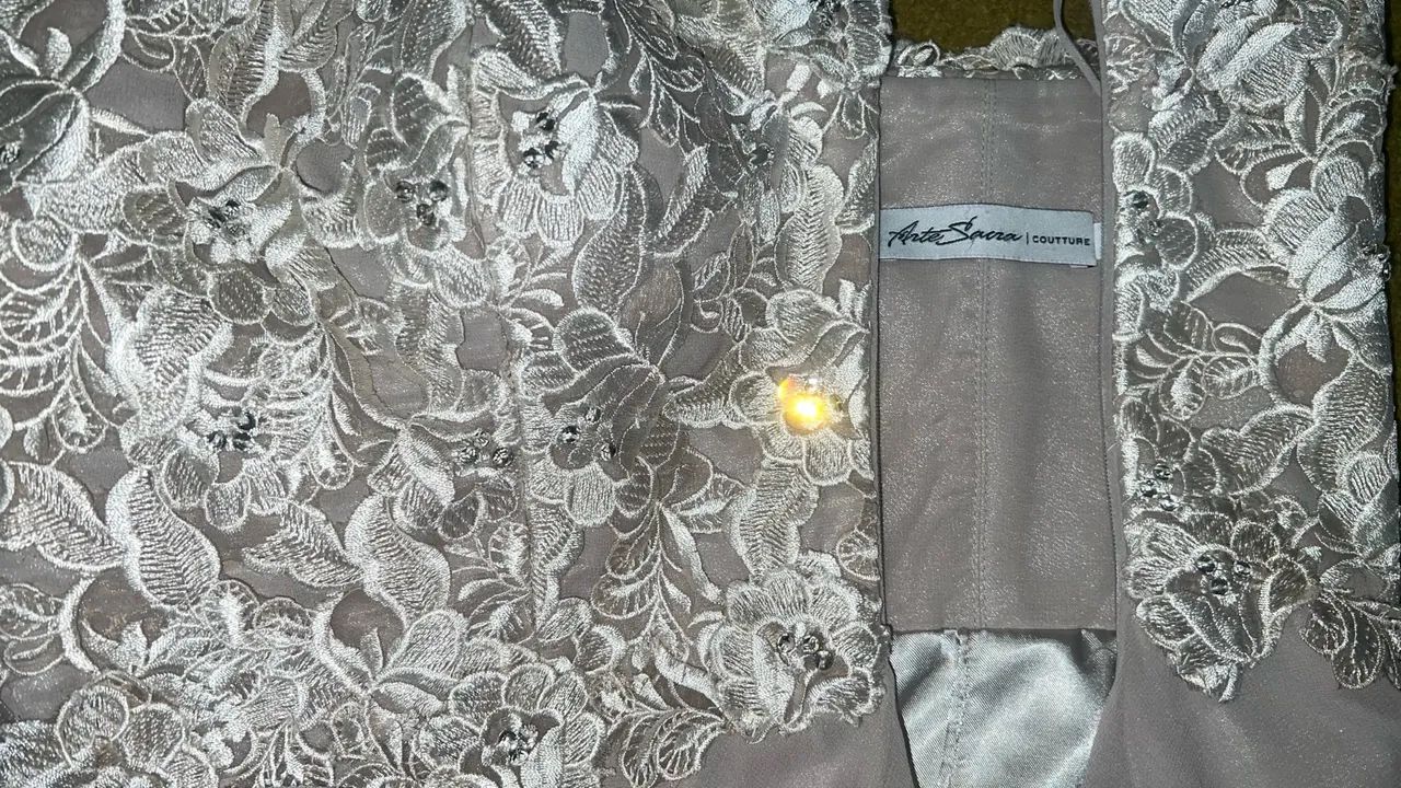 VESTIDO LUXUOSO ARTE SACRA MADRINHA FORMATURA NOIVA CASAMENTO - Foto 6
