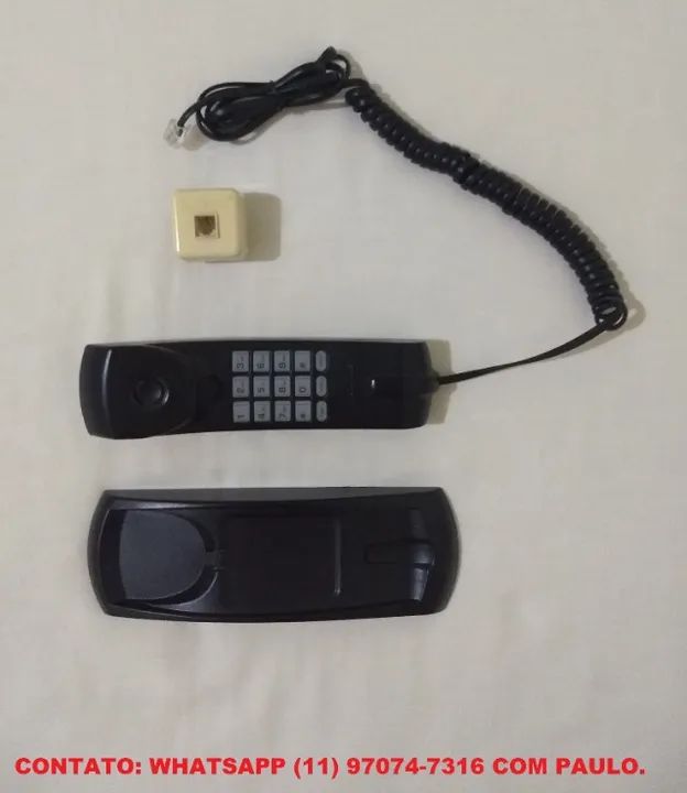 Telefone Gôndola Preto Intelbras TC 20 Slim - Mesa ou Parede. Aparelho Seminovo. - Foto 5