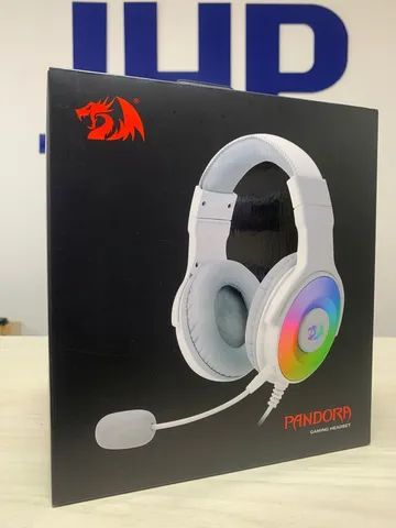Headset Gamer Redragon Pandora RGB Branco - H350W-RGB - Loja Física - Parcelamos sem juros
