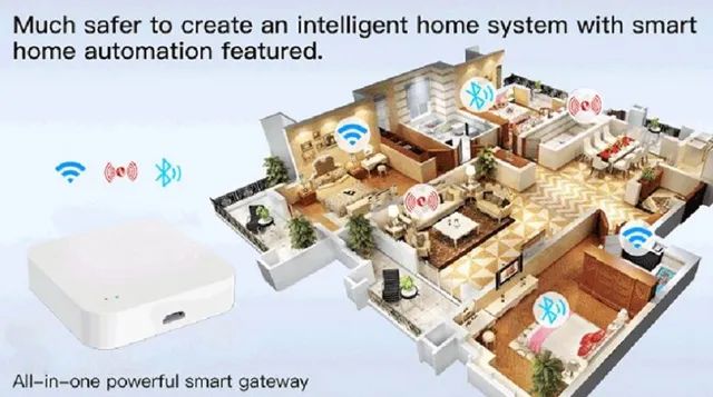 Gateway Zigbee Bluetooth Hub Sem Fio Multimodo Tuya Automação Inteligent Smart COD-AM544 