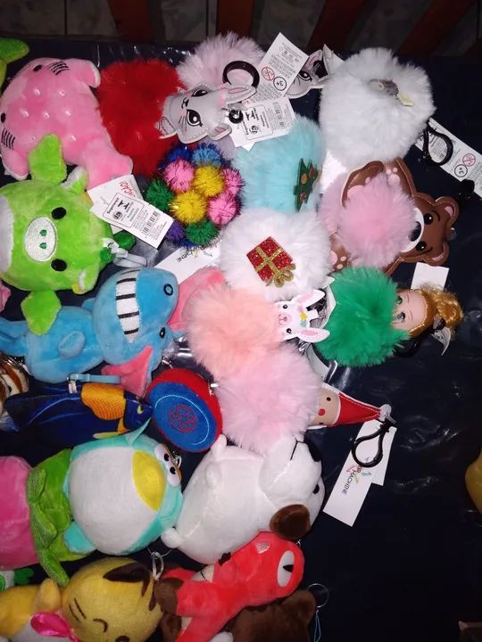 Lote de chaveiro de pelucia