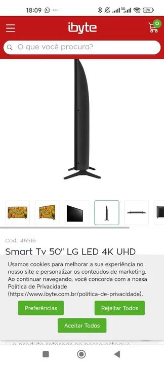 TV smart LG 50 polegadas - Foto 2