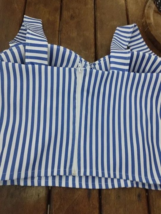 Croped corselet listas - Foto 2