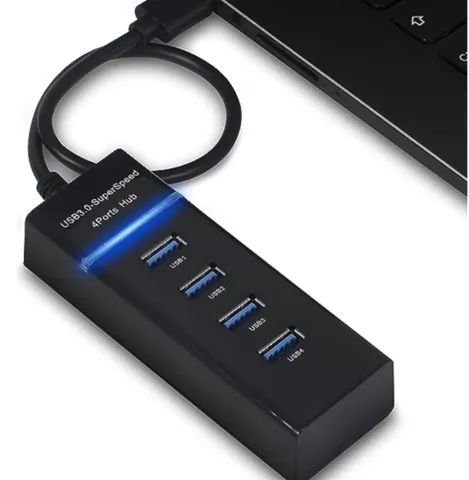 Expansor Hub Usb 3.0 4 Portas Com Led Super Rápido
