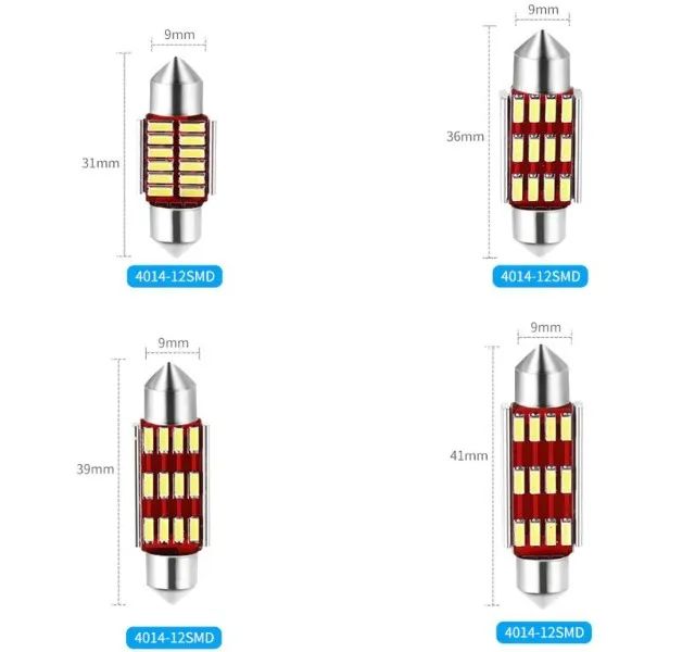 Lâmpada Led Torpedo Interior Carro C5w 39mm Canbus 12v 6500k Branco Leitura  COD-CP627  - Foto 5