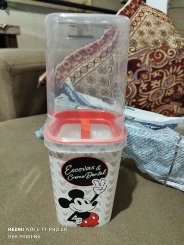 Porta Escova de Dentes e Pasta Mickey 