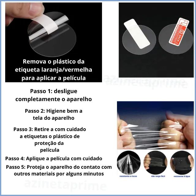 Película para Mi Band Flexível resistente à água todos os modelos da xiaomi - Foto 3