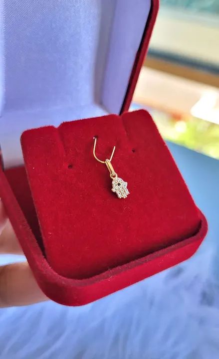 PROMO! Pingente Mão de Fátima Ouro 18k - Foto 2