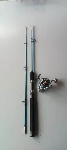 Vara de pesca com molinete nova 