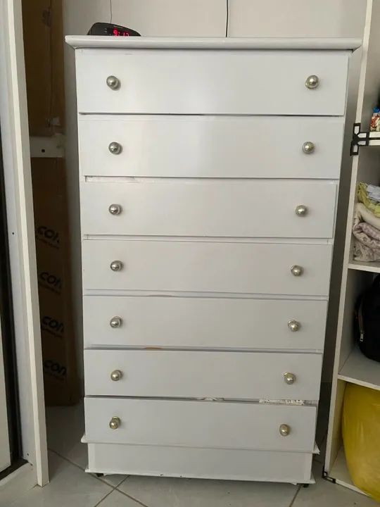 Gaveteiro Branco 7 Gavetas - Foto 2