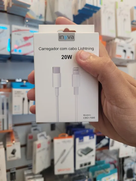 Cabo tipo c lightining inova maça cbo7585 - Loja Mega Tudo