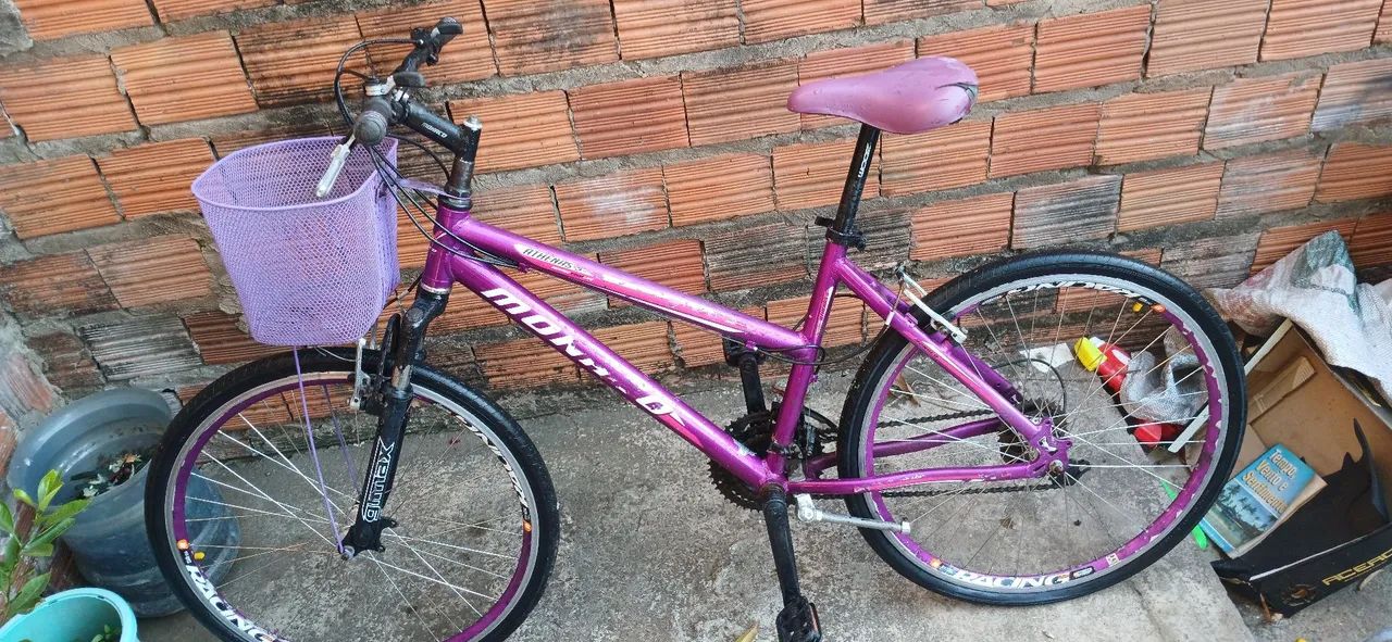 Bicicleta de alumínio lilás  - Foto 3