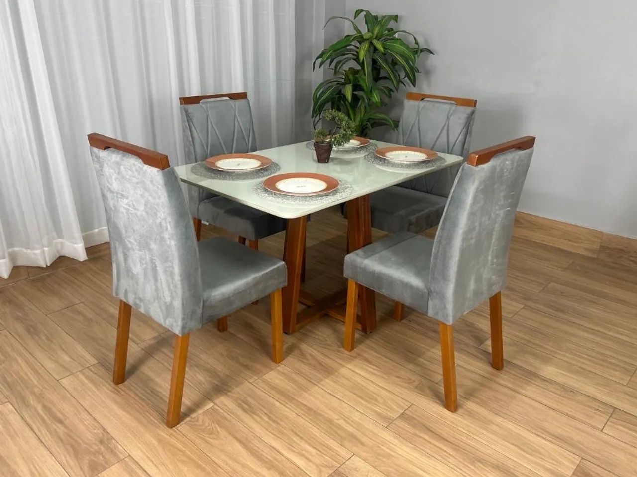 Mesa de Jantar 1.20×0.80 Com 4 Cadeiras- Entrega Rápida - Foto 4