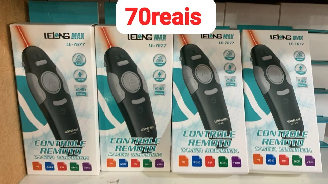 Controle Remoto Apresentação Laser LE-7677