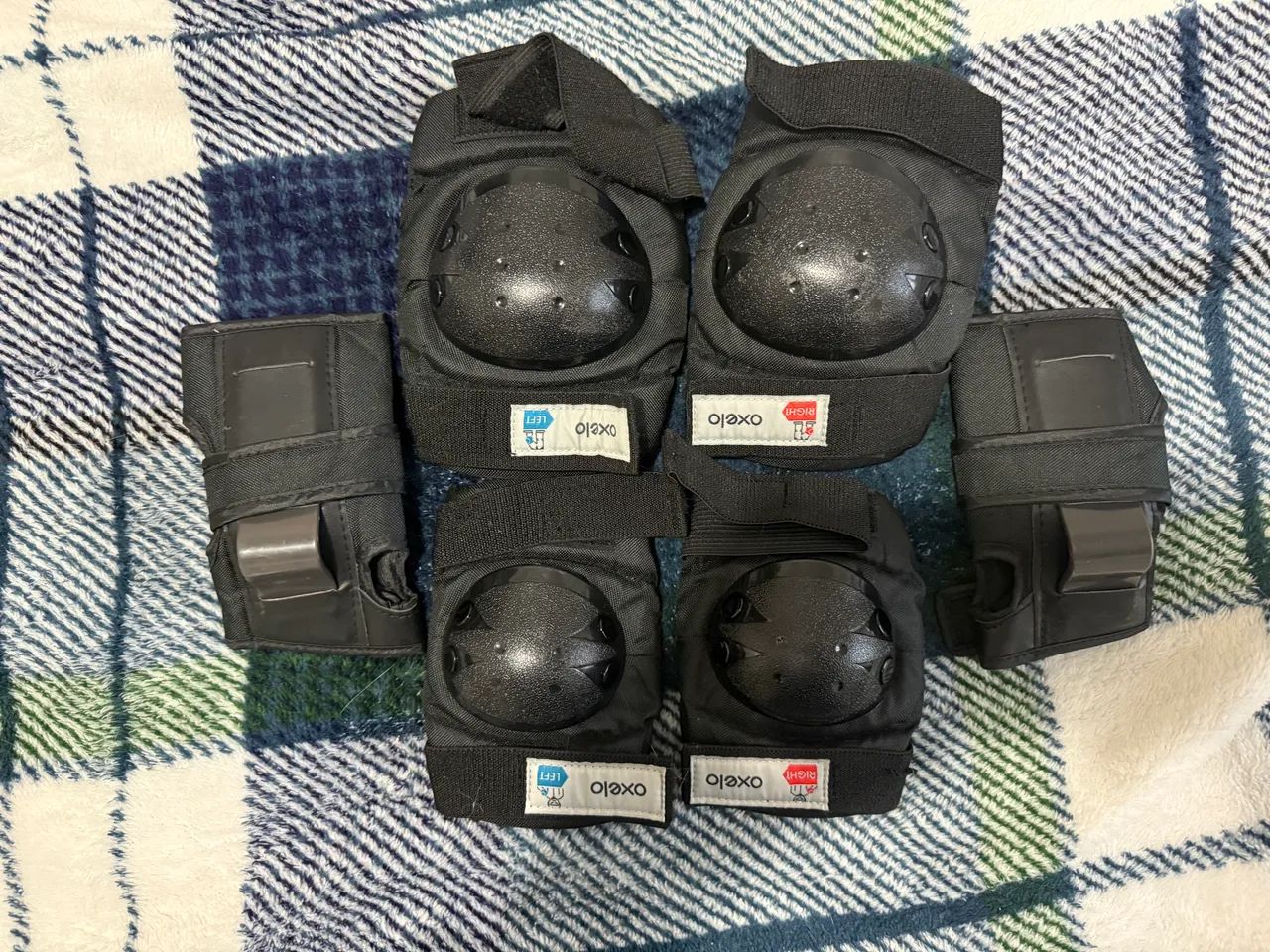 Kit de Proteção Oxelo (joelheira, cotoveleira e protetor de punho)