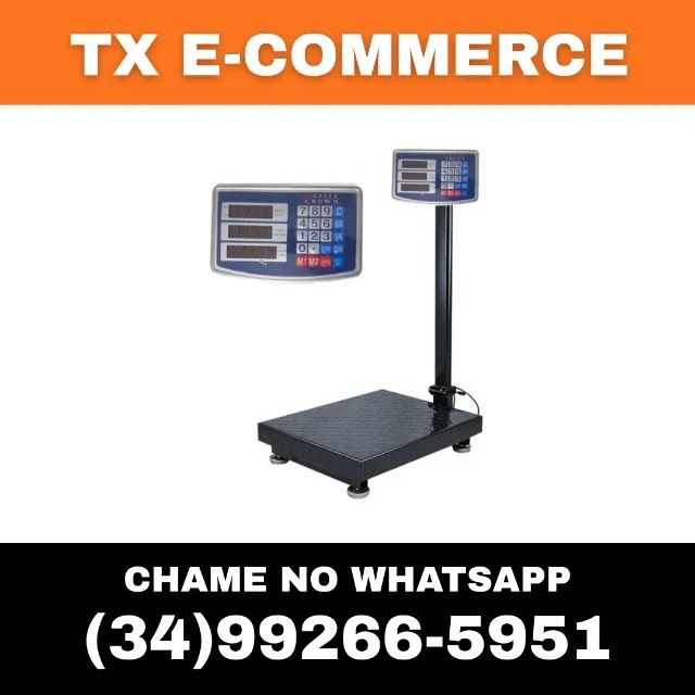 Balança Plataforma 200kg de Chão - Painel digital - Bateria e Bivolt