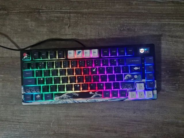 Teclado Mecânico Womier SK80 com tela OLED64285877470211121
