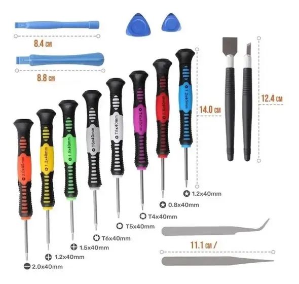 Jogo de Chave de Fenda Para Celular Kit com 16 Peças - Luatek LK-2811 - Foto 6