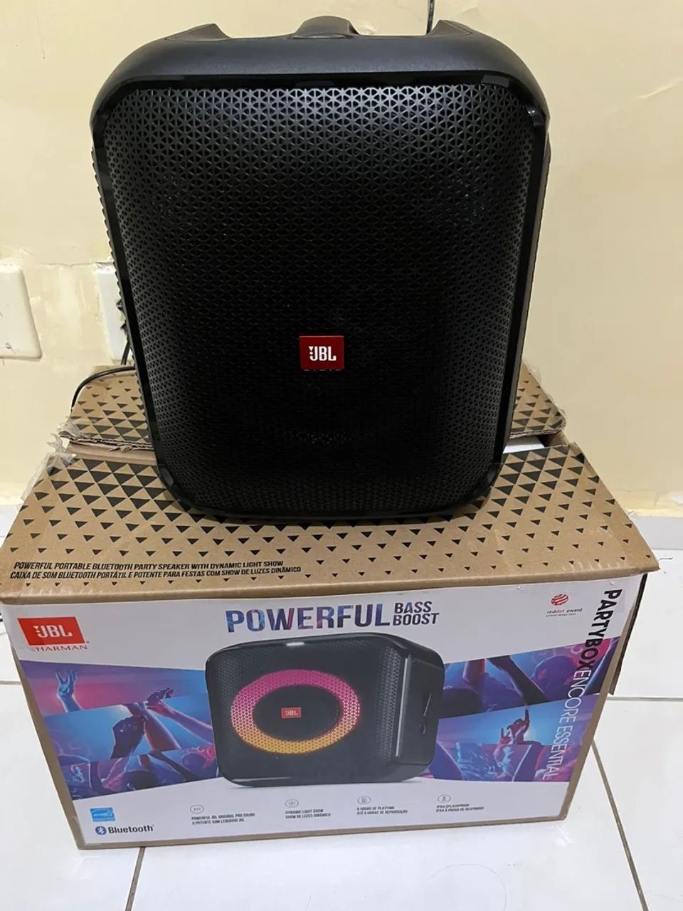Caixa de Som JBL  Encore Essential - Som Potente e Iluminação