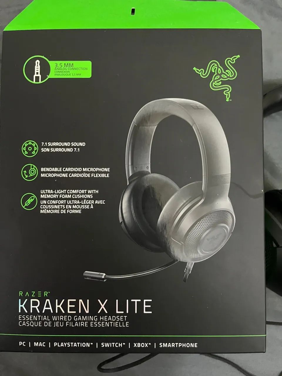 Razer Kraken X Lite usado poucas vezes, em perfeito estado 