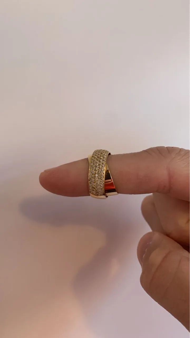 Anel de ouro 18k com Brilhantes