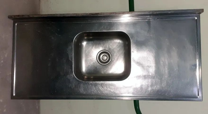 Pia de Cozinha Inox 1,30 X 0,60m 1 Cuba central