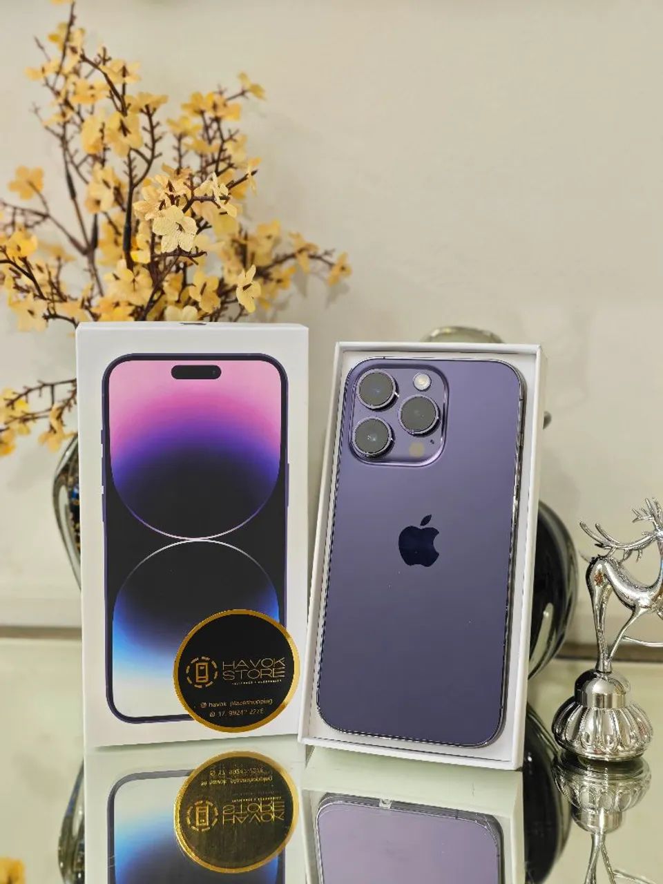 Apple iPhone 14 Pro パープル 本体 128GB 中古 USADO: Iphone 14 Pro 128GB Roxo Profundo KaBuM