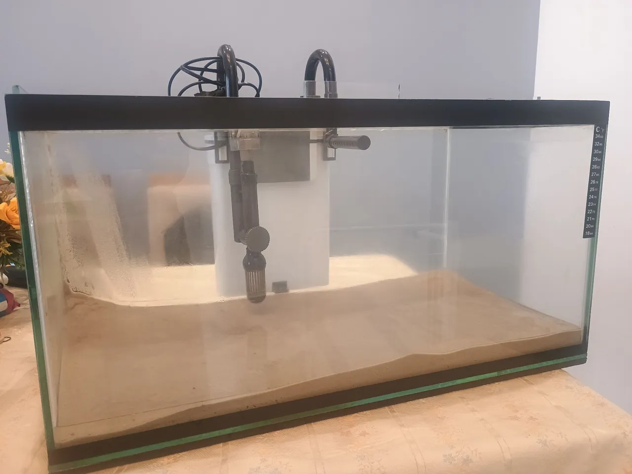 Aquário completo com filtro e substrato