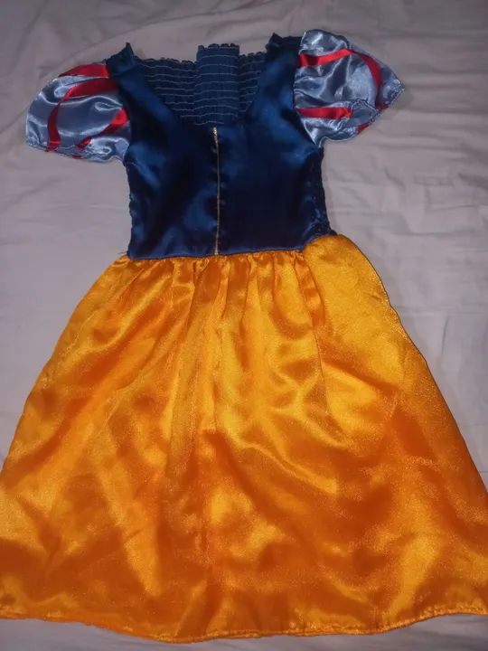 Fantasia Carnaval de Princesa Branca de Neve Infantil