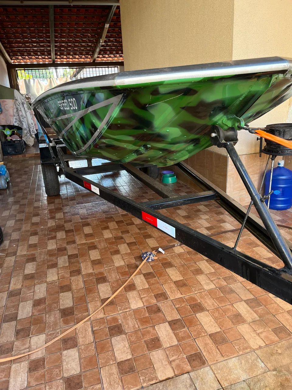 Canoa berço e motor rabeta 7hp - Foto 10