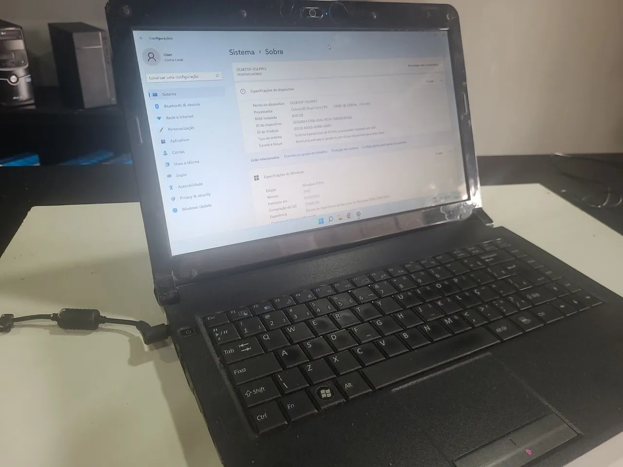 Notebook Positivo - dual core 8gb ram ssd 128gb Windows 11