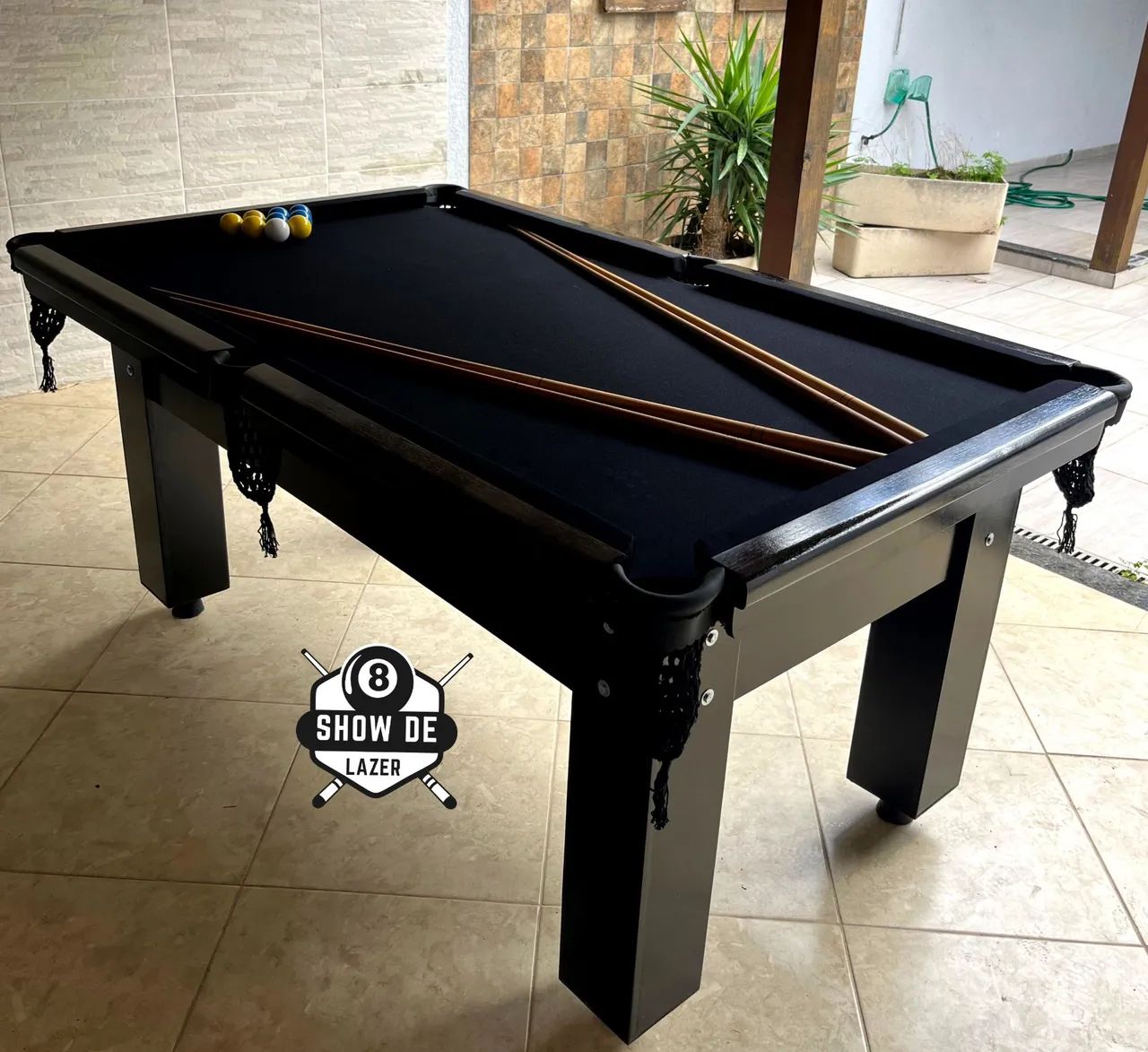 Sinuca Tipo Bilhar Premium Totalmente Preta - Foto 4