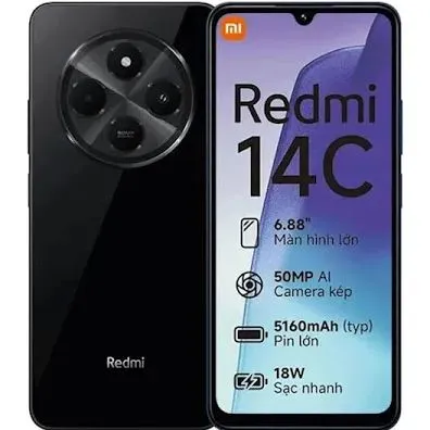 Celular xiaomi redmi 14c 128gb+8gb ram preto 