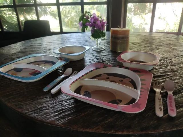 Kit alimentação - criança - Fibra de Bambu - Foto 4