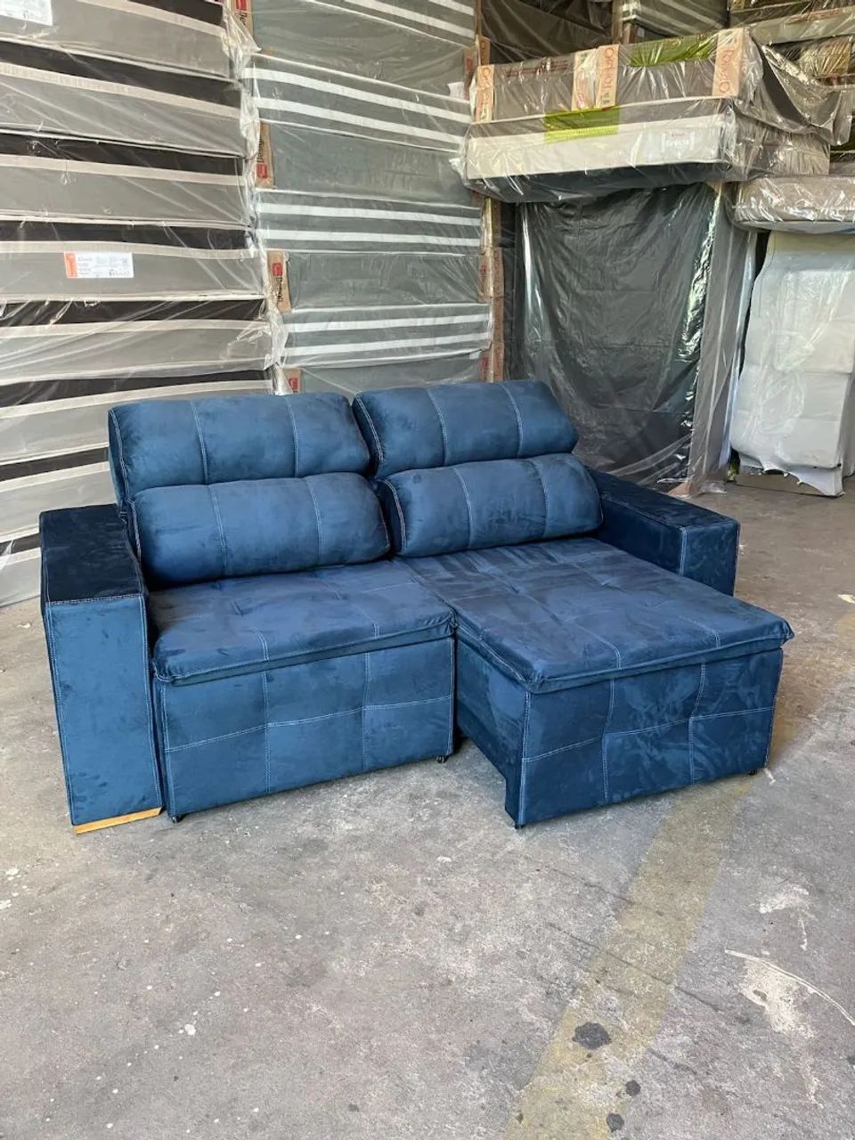 Sofá 2/3 conjunto R$ 650,00 de Canto Azul Suede fotos ilustrativaaaaaaaaaaaaaaas